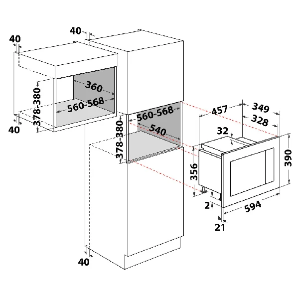 Встраиваемая микроволновая печь Hotpoint MF20G IX HA - фото 5