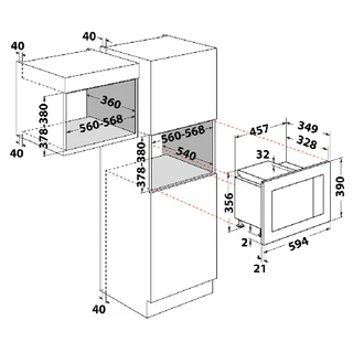 Встраиваемая микроволновая печь Hotpoint MF20G IX HA