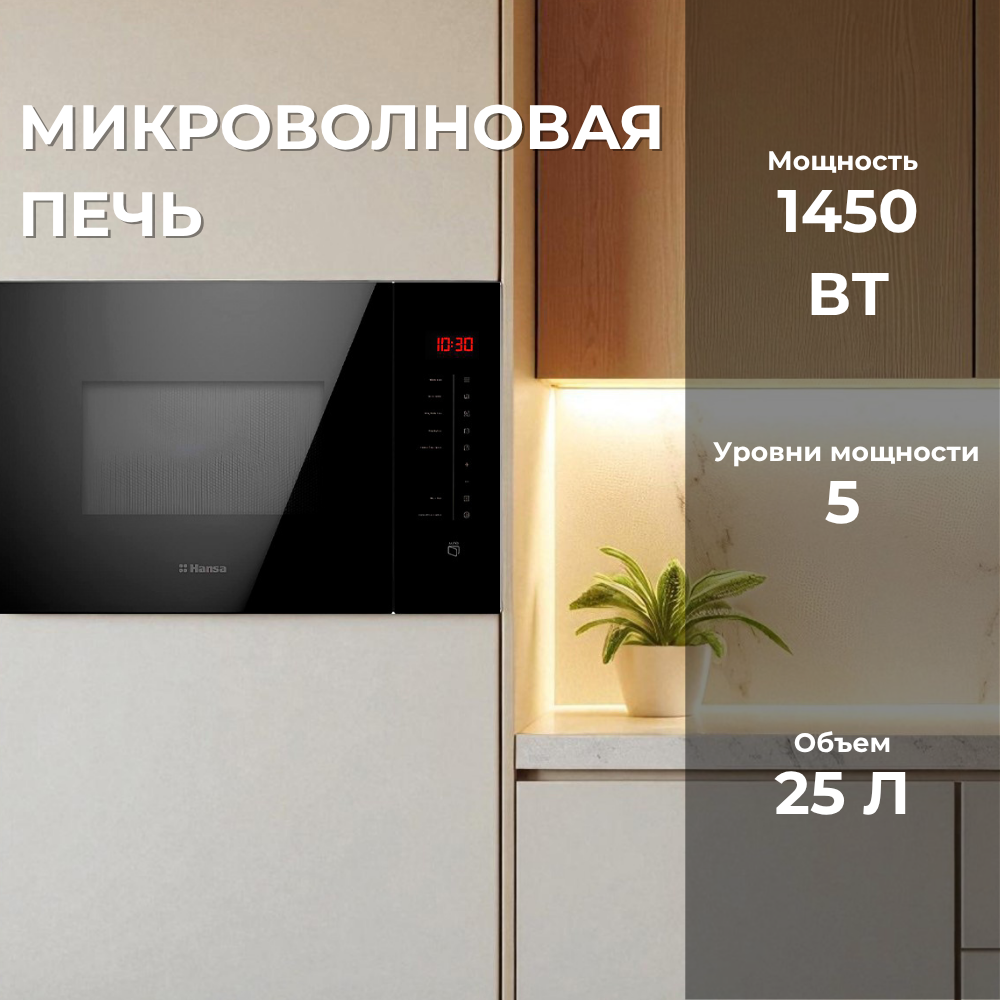 Встраиваемая микроволновая печь Hansa AMMB25E1SH - фото 5