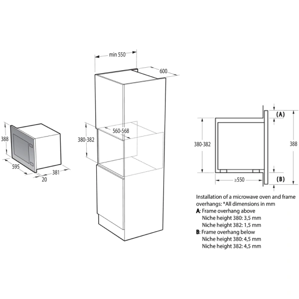 Встраиваемая микроволновая печь Gorenje BM251SG2BG - фото 8