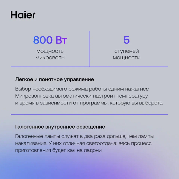 СВЧ-печь Haier HMB-DM208BA - фото 5