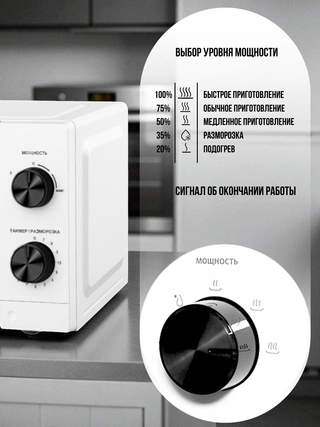 СВЧ-печь ARG MM7P012LW(PK) White - фото 3