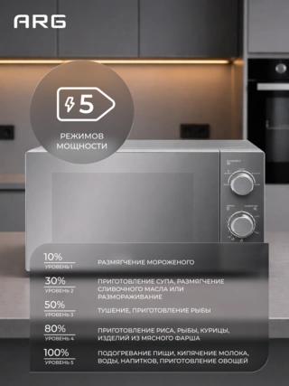 СВЧ-печь ARG MM720CBU Grey - фото 6
