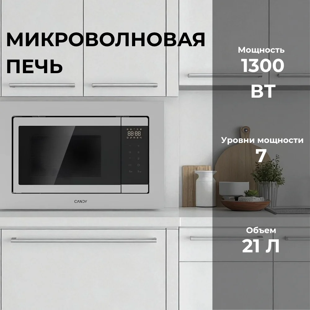 Candy ендірілген микротолқынды пеш CMXBTG218X - фото 4