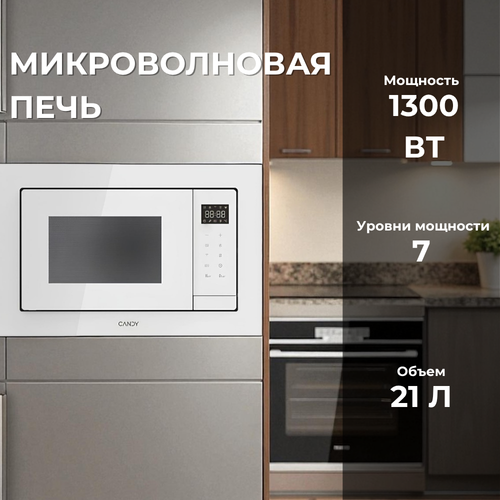 Candy ендірілген микротолқынды пеш CMXBTG218W - фото 4