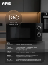 СВЧ-печь ARG MM720CBU Black - фото 6