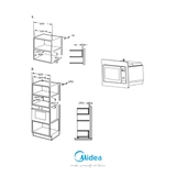 Midea ендірілген микротолқынды пеші AM720A7T-BL - фото 3