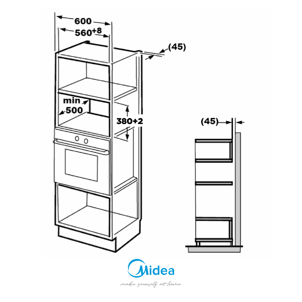 Встраиваемая микроволновая печь Midea MI10250GB - фото 5