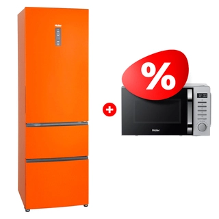 Жиынтық Haier микротолқынды пеші HMB-DM208SA + Haier тоңазытқышы A2F635COMV 