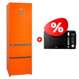 Комплект СВЧ-печь Haier HMB-DM208BA + Холодильник Haier A2F635COMV 