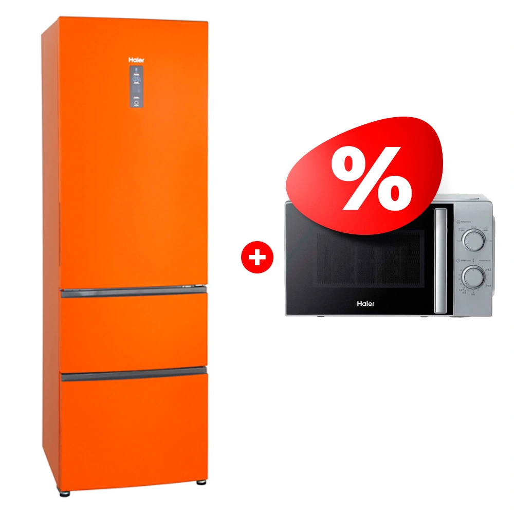 Жиынтық Haier микротолқынды пеші HMB-MM207SA + Haier тоңазытқышы A2F635COMV 