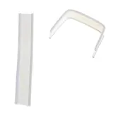 Клип-лента в нарезке, загнутая, белый, 5 