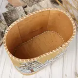 Қыс нан салғыш, боялған, 24×16×20 см, аралас, қайың қабығы  - фото 2