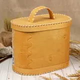 Қыс нан салғыш, боялған, 24×16×20 см, аралас, қайың қабығы  - фото 4