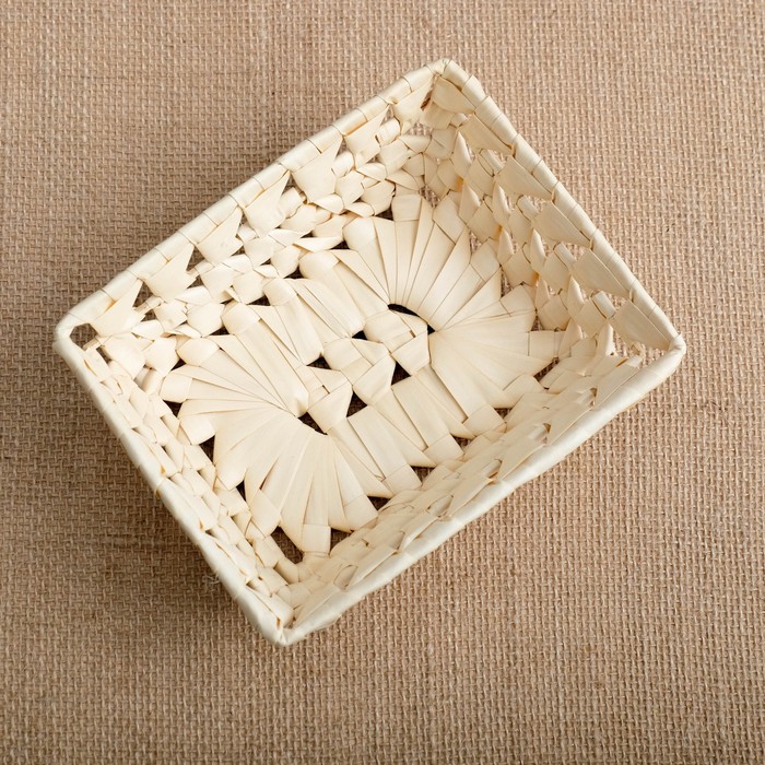 Хлебница «Плетёнка», 16,5×13×5 см, лист пальмы 