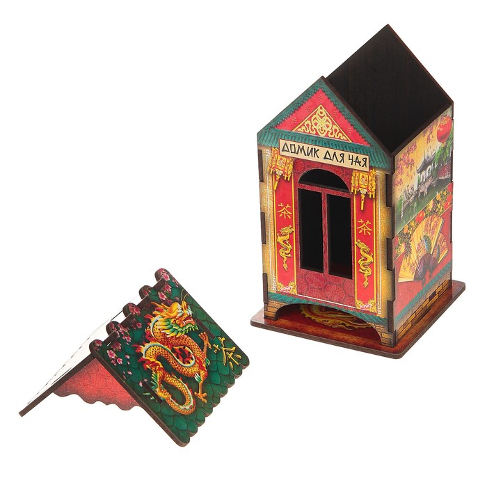 Чайный домик "Китайский стиль", 9,8×9,8×17,4 см 