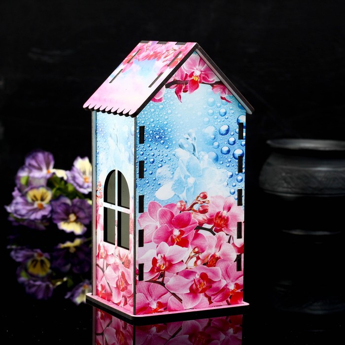 Чайный домик «Розовые орхидеи», 9,3х9,3х20 см 