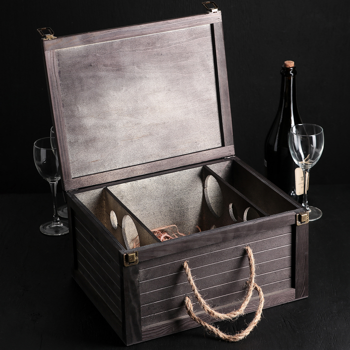 Ящик для хранения вина 35×27×17 см "Карибы ", на 6 бутылок