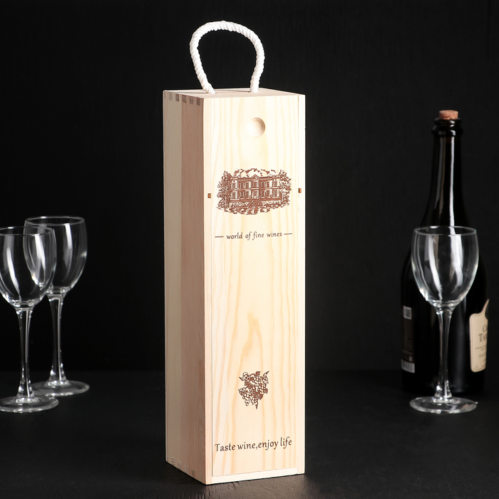 Ящик для хранения вина 35×10 см "Мерло", на 1 бутылку