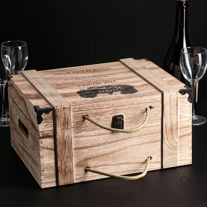 Ящик для хранения вина 35×27×17 см "Бергамо", на 6 бутылок
