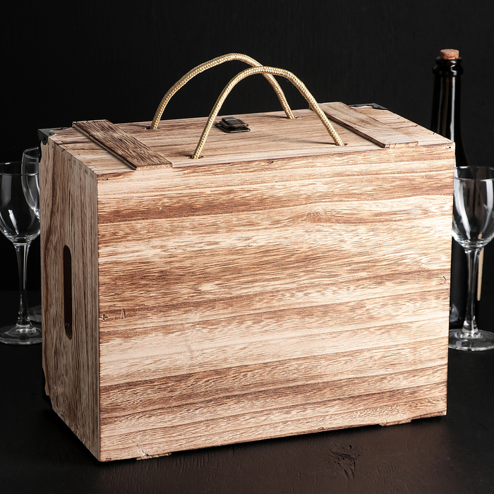 Ящик для хранения вина 35×27×17 см "Бергамо", на 6 бутылок