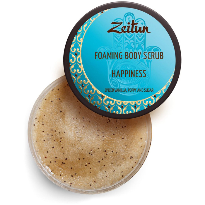 Пенящийся скраб для тела Zeitun "Счастьe" с пряной ванилью и маком, 250 мл 