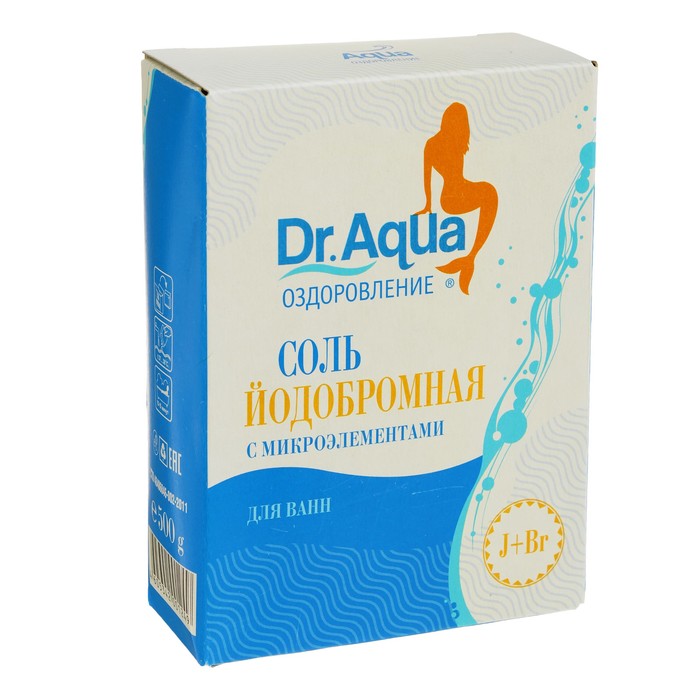 Соль морская Dr. Aqua природная Йодобромная в картонной коробке 500гр 