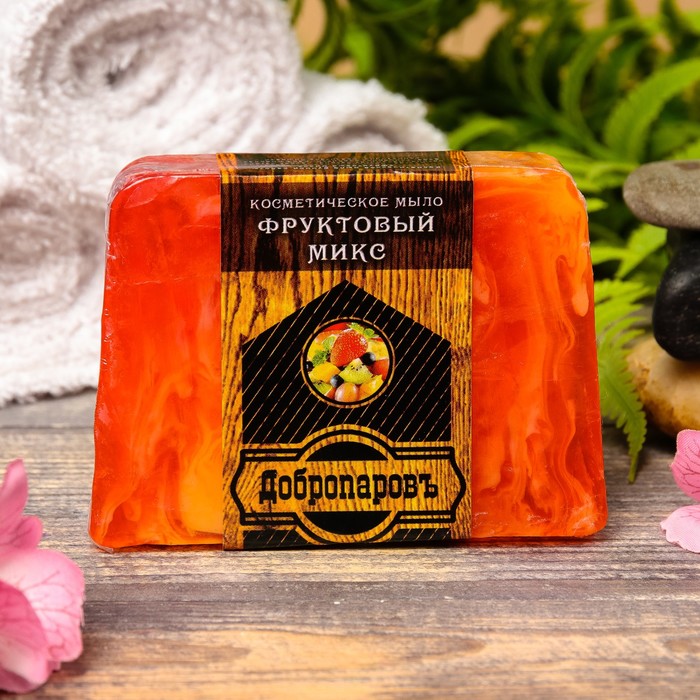 Косметическое мыло для бани и сауны "Фруктасия", "Добропаровъ", 100 гр. 