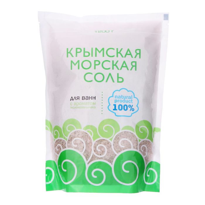 Соль для ванн морская "Крымская" Можжевельник, 1200 г 