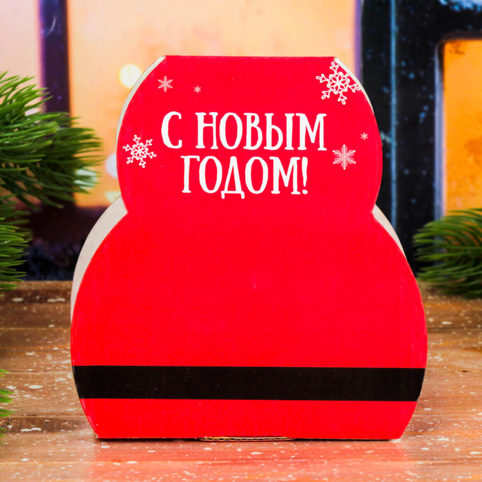 Бурлящий шар с блёстками "Исполнения желаний в Новому году" с ароматом зимней вишни, Дед Мороз 