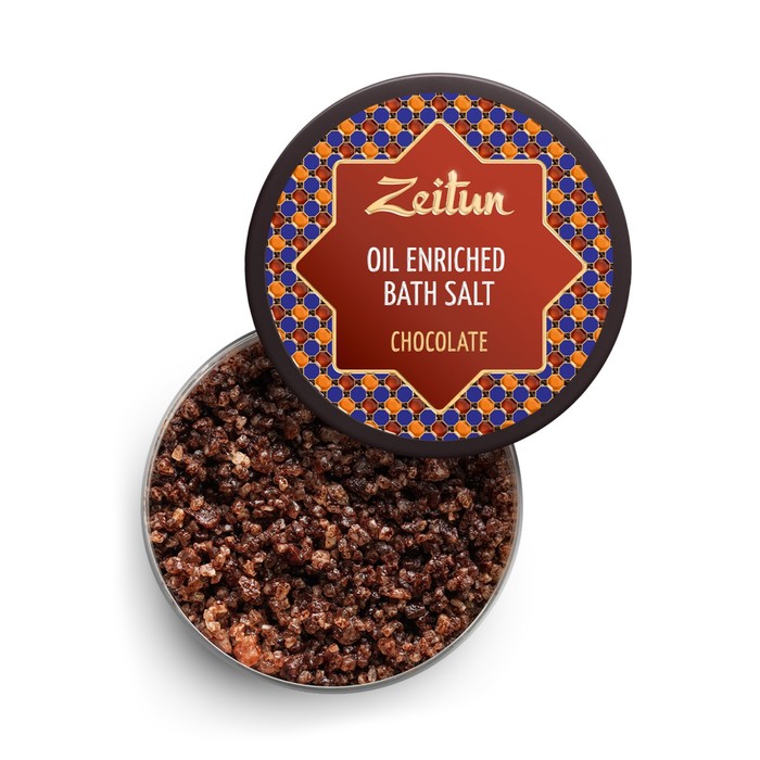 Ароматическая соль для ванн Zeitun «Шоколадная», с маслом плодов какао и ванилью, 250 г 