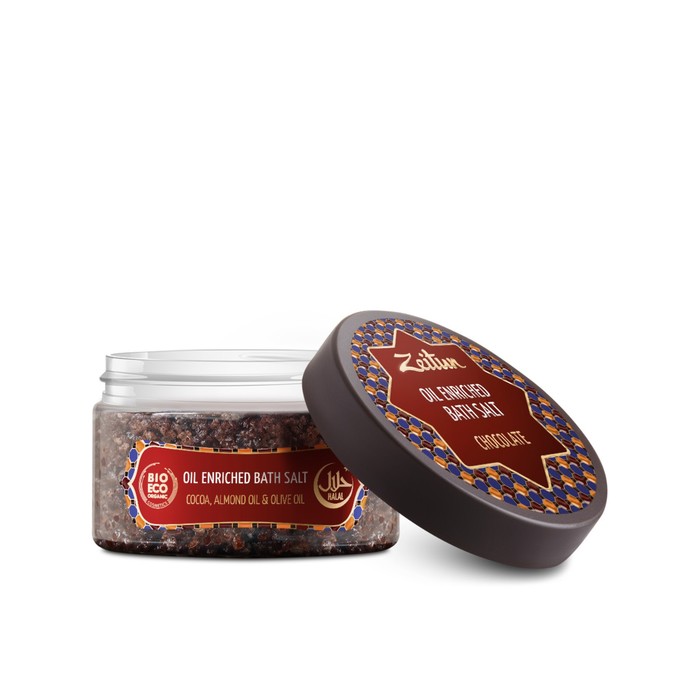 Ароматическая соль для ванн Zeitun «Шоколадная», с маслом плодов какао и ванилью, 250 г 