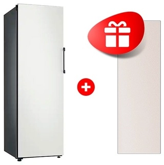 Комплект Морозильная камера Samsung Bespoke RZ32T7435AP/WT + Декоративная панель для однодверного холодильника Samsung RA-R23DAACEGG Бежевый матовый металл 