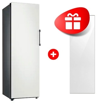 Комплект Морозильная камера Samsung Bespoke RZ32T7435AP/WT + Декоративная панель для однодверного холодильника Samsung RA-R23DAA12GG Белый 