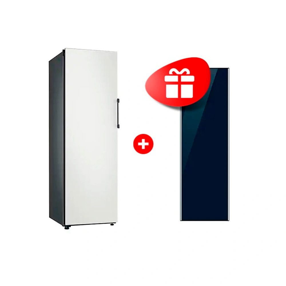 Комплект Морозильная камера Samsung Bespoke RZ32T7435AP/WT + Декоративная панель Samsung RA-R23DAA41GG Синий 