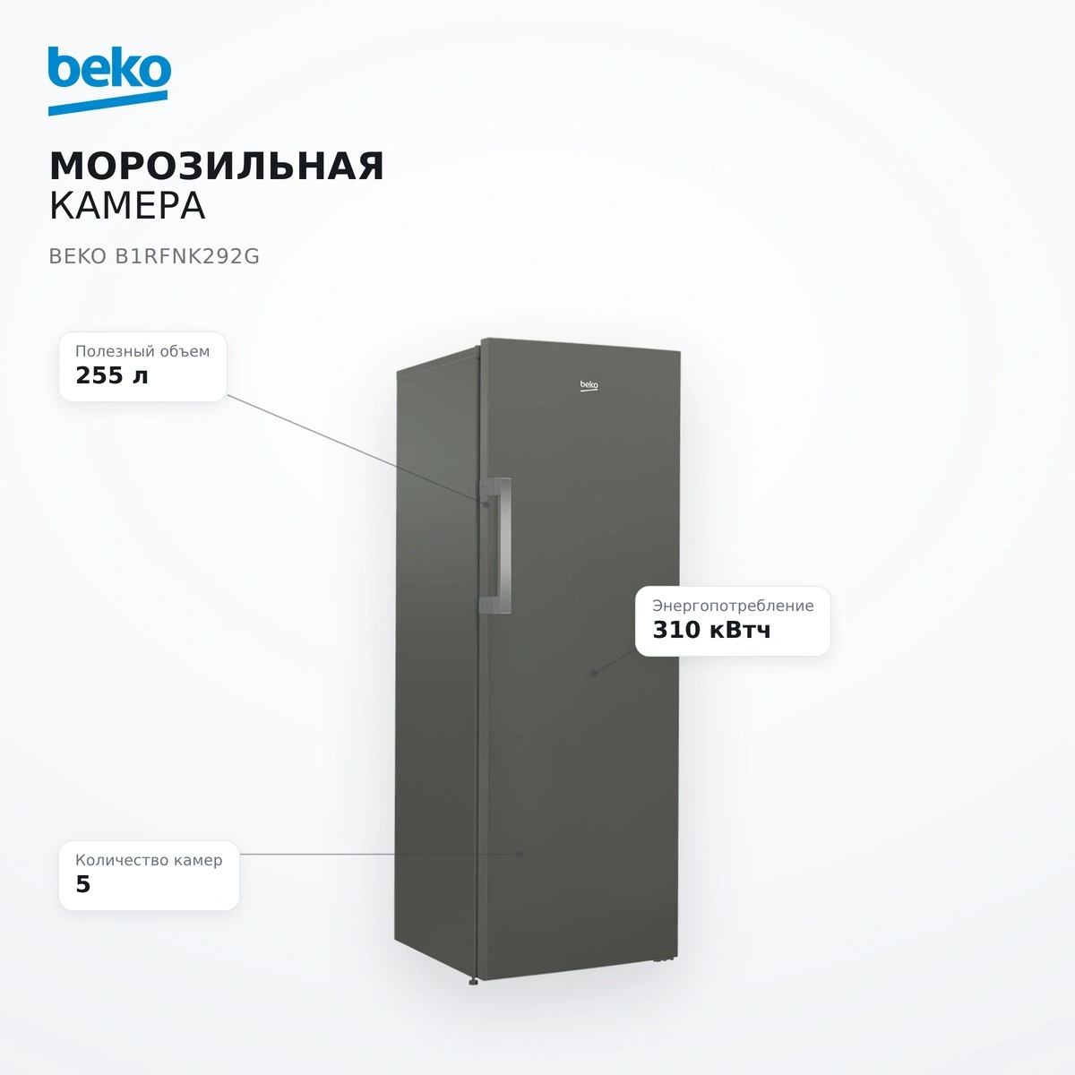 Beko мұздатқышы B1RFNK292G - фото 20