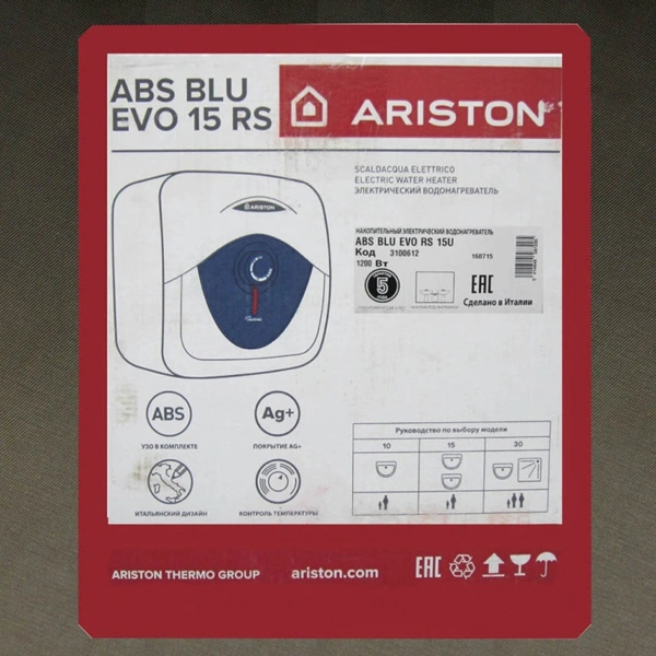 Водонагреватель накопительный Ariston ABS BLU EVO RS 15U - фото 8
