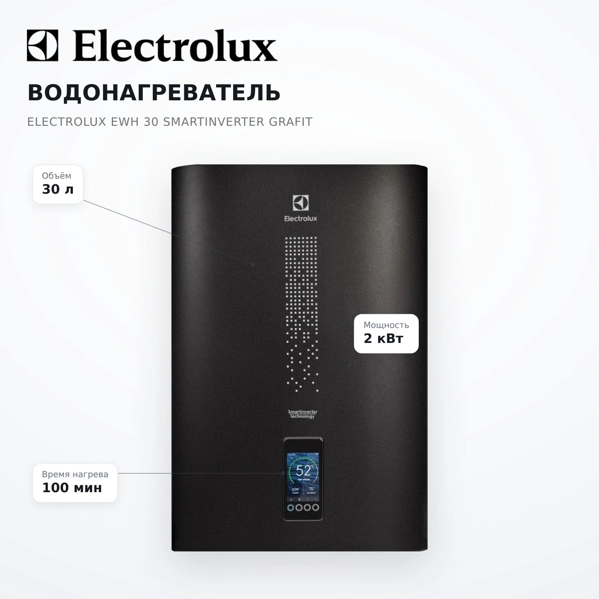 Водонагреватель Electrolux EWH 30 SmartInverter Grafit - фото 7