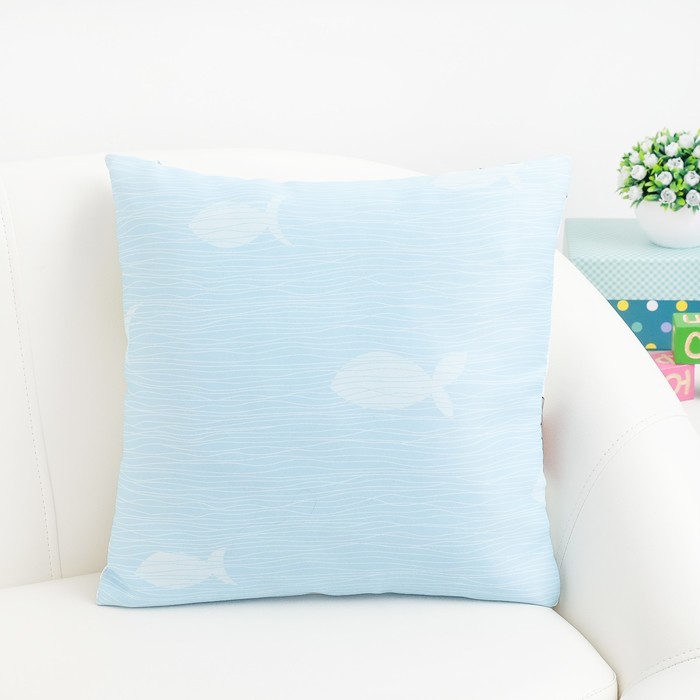 Подушка декоративная Крошка Я «Океан» цвет голубой, 40×40 см, 100% п/э 