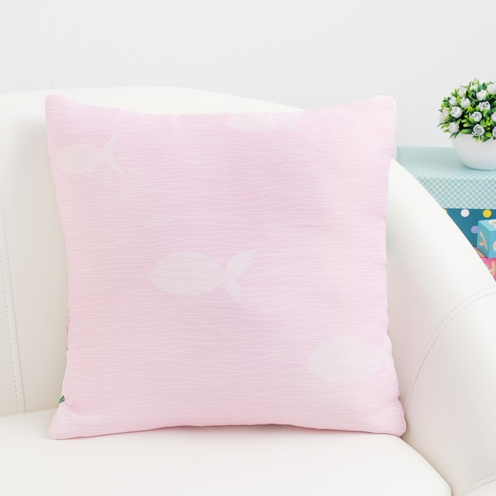 Подушка декоративная Крошка Я «Океан» цвет розовый, 40×40 см, 100% п/э 