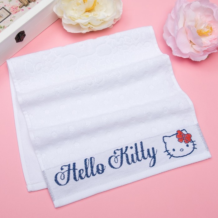 Полотенце детское Hello Kitty 35х70 см, цвет белый 100% хлопок, 400 г/м² 