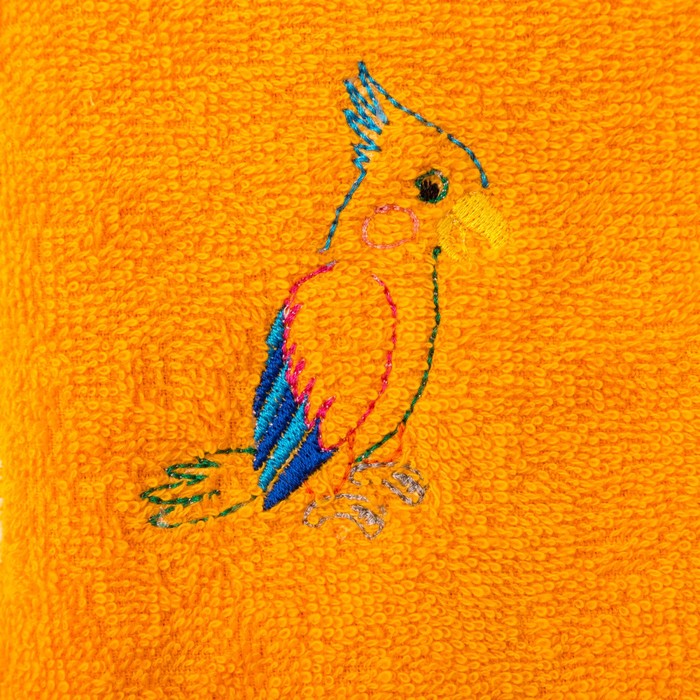 Набор полотенец "Мышки и попугаи" 30*60 см-2 шт, голубой/оранжевый 