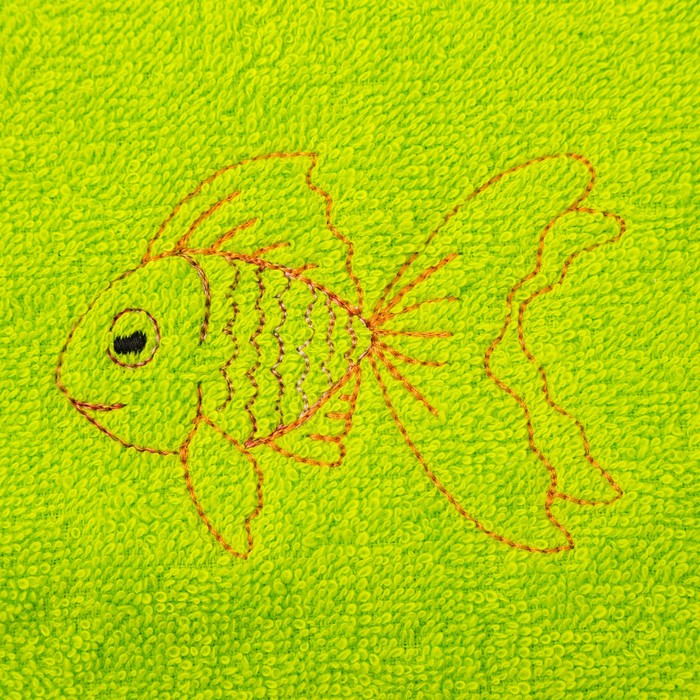 Набор полотенец "Попугай и рыбка" 30*60 см-2 шт, желтый/зеленый 