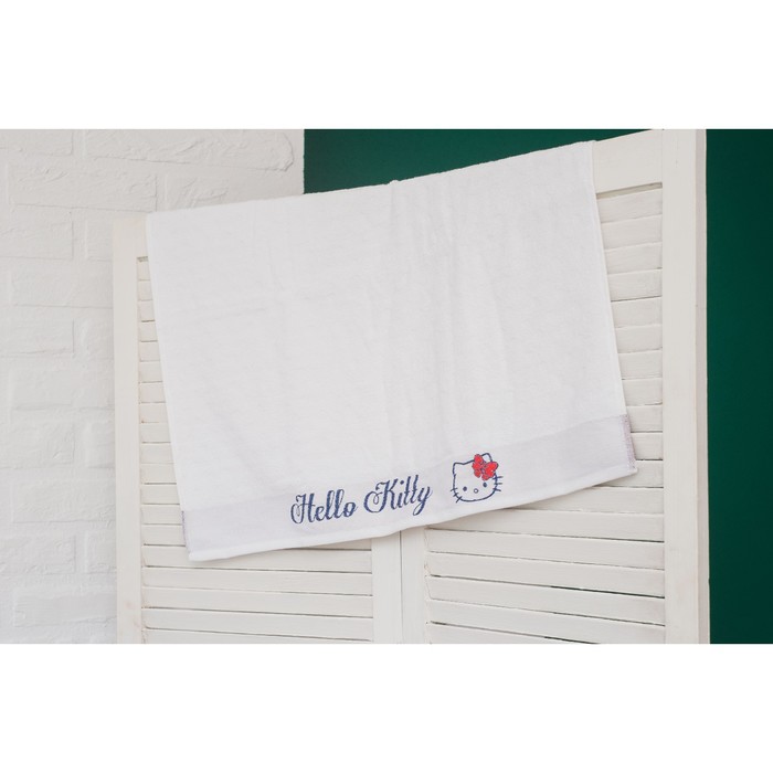 Полотенце детское Hello Kitty 70х130 см, цвет белый 100% хлопок, 400 г/м² 