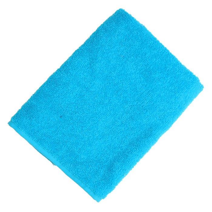 Полотенце махровое "Экономь и Я" 100х150 см голубой, 100% хлопок, 340 г/м² 