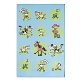 Ковер принт Ферма, размер 100х150 см, цвет голубой, полиамид 