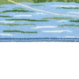 Ковер велюровый Рыбалка, размер 100х150 см, цвет зеленый, полиамид  - фото 2