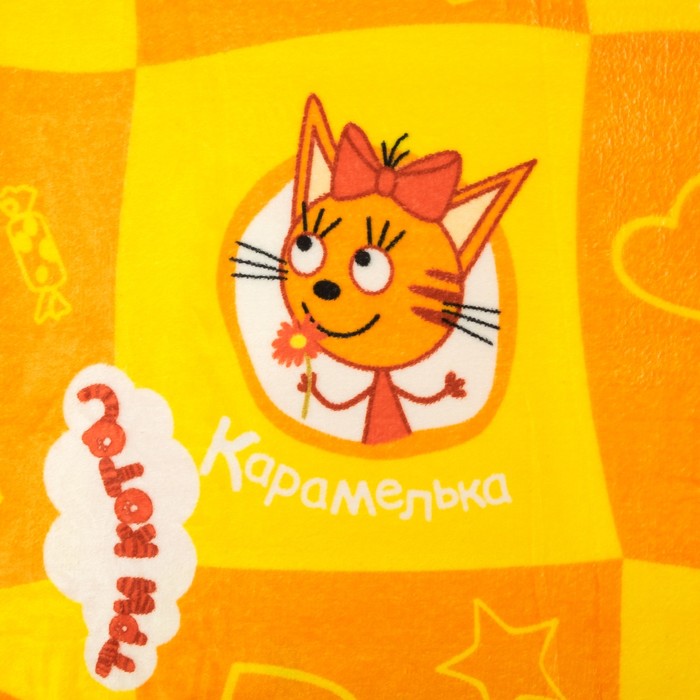 Плед "Павлинка" Три Кота, 170х100, цвет оранжевый, аэрософт 190гм, пэ100% 
