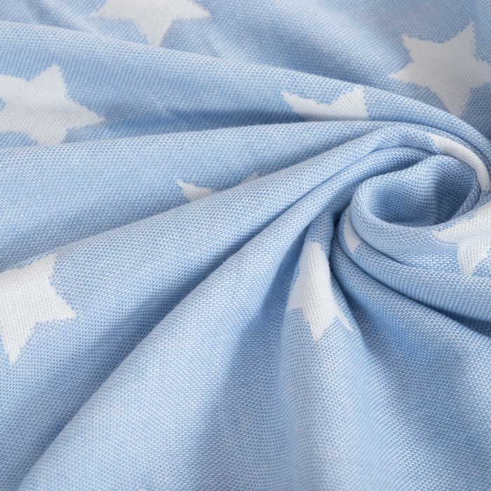 Одеяло детское «Крошка Я» Голубые звёзды 140×200, жаккард, 100% хлопок 