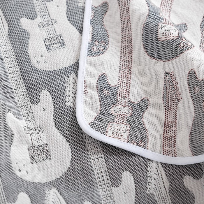 Одеяло детское «Крошка Я» Гитара 140×200 цвет серый, жаккард, 100% хлопок 